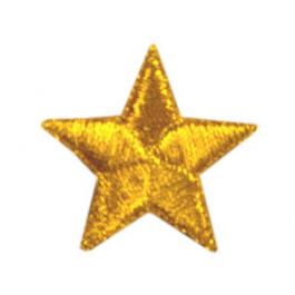 1 1/2" Metallic Gold Star Patch  (Pkg. of 10)