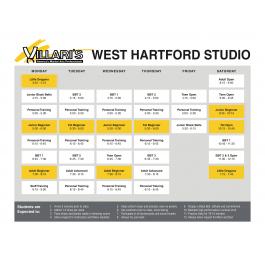 Studio Class Schedule - 2 Sided