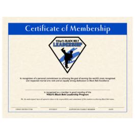 Black Belt Club Certificate-25ct