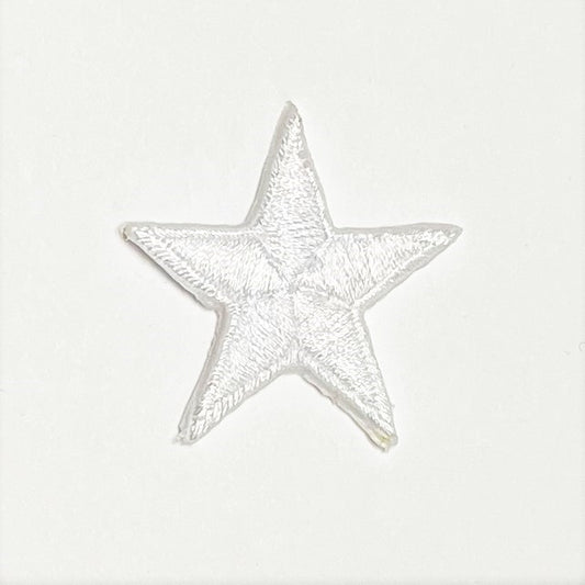 1 1/2" White Star Patch (Pkg. of 10)